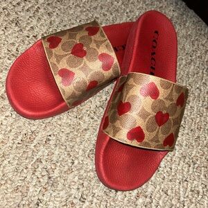 Coach Udele Sport Slide With Heart Print
